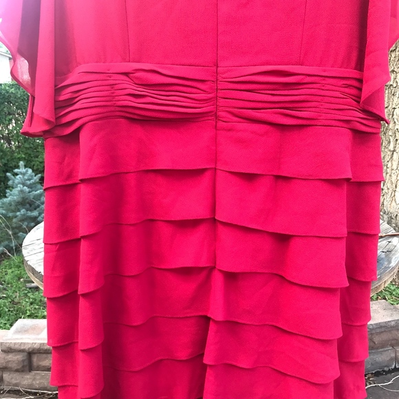 Maggie Barnes Red Ruffled Dress NWT - Picture 8 of 8
